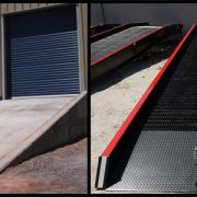 concrete ramp next to a yard ramp